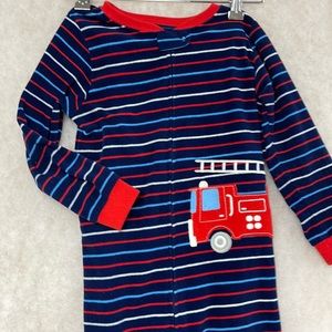 Carter’s (5T) Footed Pajamas Firetruck Jammie’s